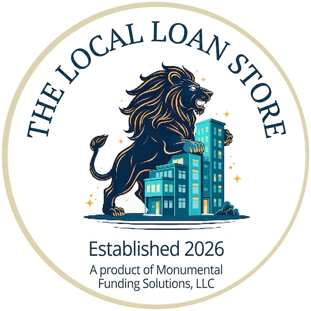 The Local Loan Store™ logo — local business loan store lion emblem